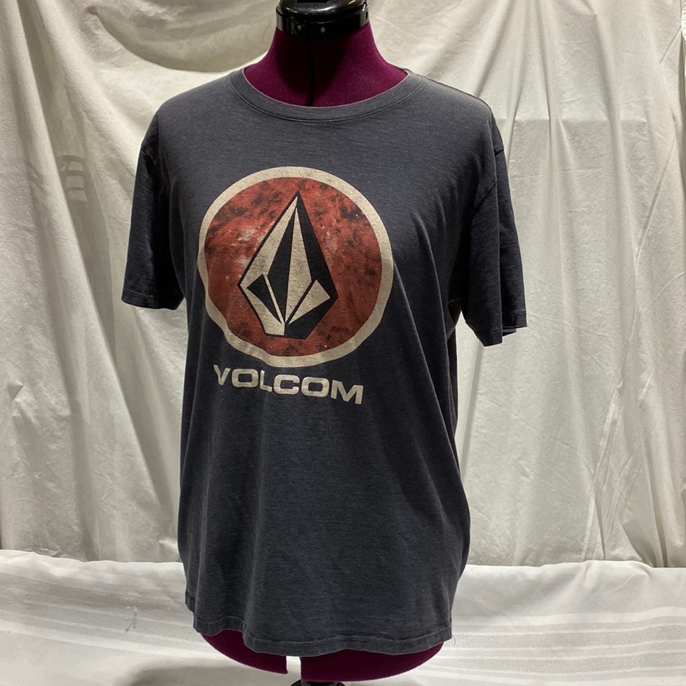 Volcom T Shirt Grey Men’s Medium Red White Black Logo